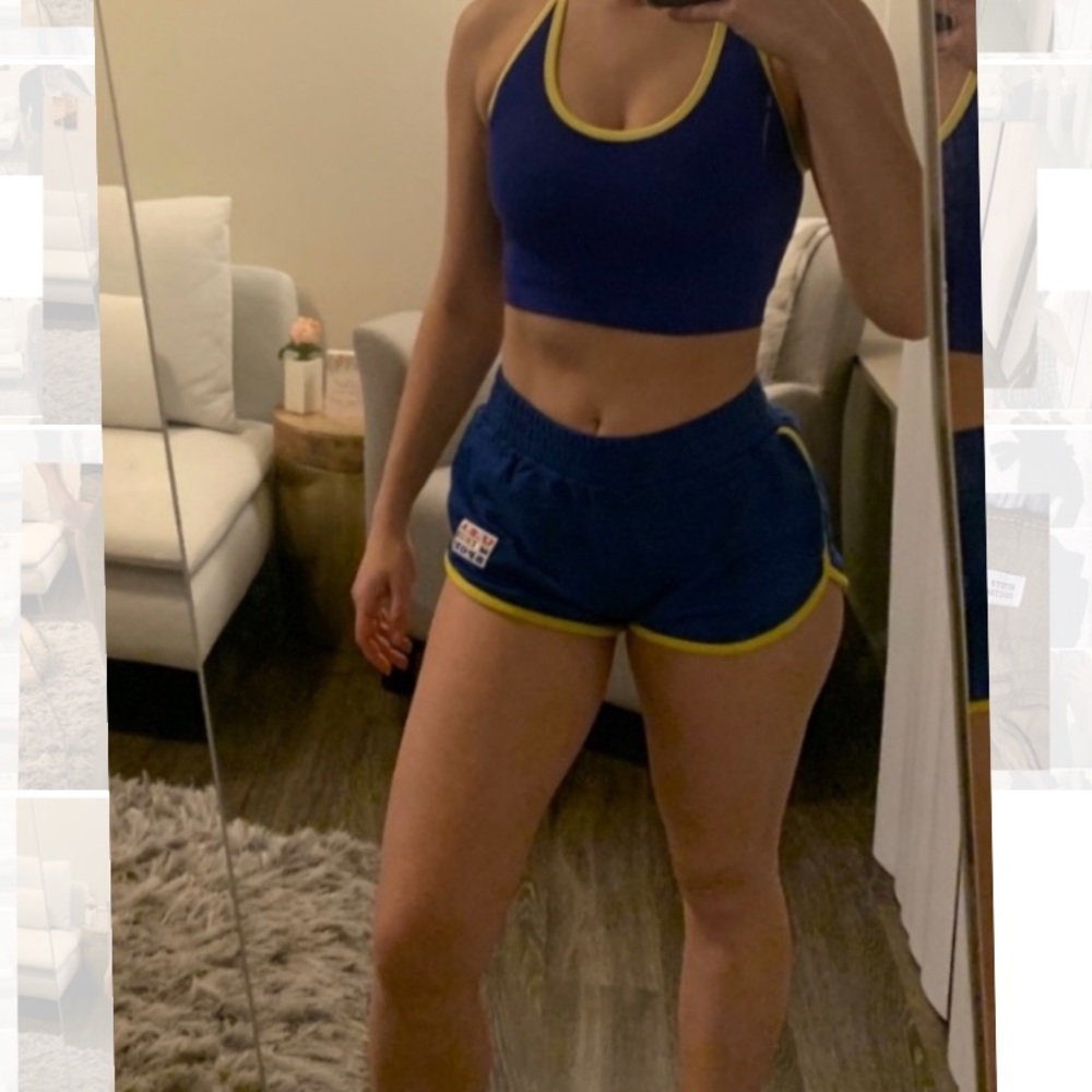 Forever 21 Blue and Yellow Matching Sporty Set